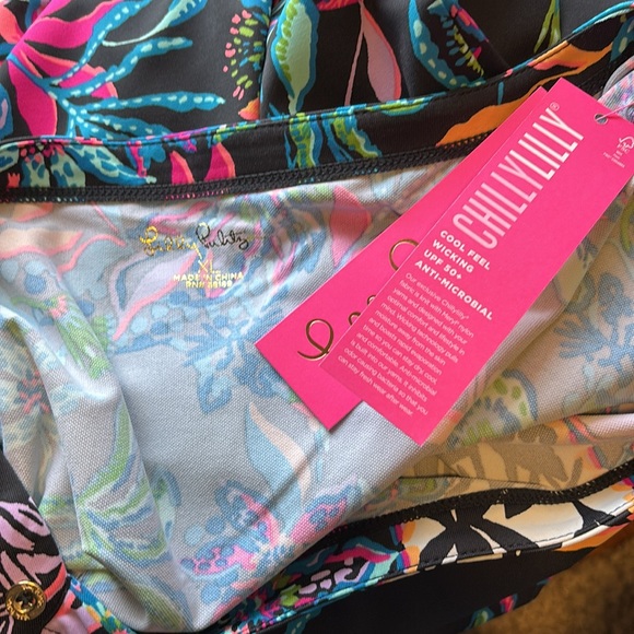 NEW Lilly Pulitzer Seralina Upf 50 Maxi Dress - Onyx Paradise Glow XL  🦄🤩 - Picture 9 of 10